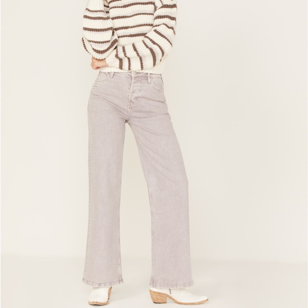 CLEO + WOLF HIGH RISE LOOSE Acid Washed Purple Jean